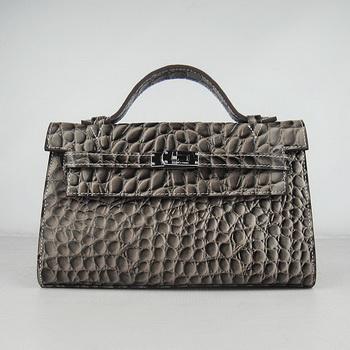 HKL220GSS008 Hermes Kelly 22CM Grey Stone Stripe